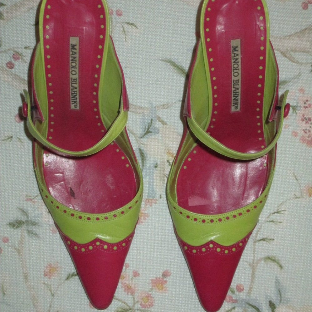 Vintage Manolo Blahnik Mary Jane Mule Heels